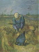Vincent Van Gogh Peasant Woman Binding Sheaves (nn04) Spain oil painting reproduction